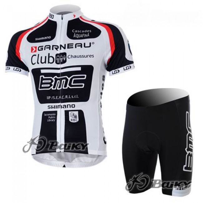 BMC Garneau Team Radtrikot Kurzarm Kurz Radhose Kits Weiß BMC Garneau Team Radtrikot Kurzarm Kurz Radhose Kits Weiß