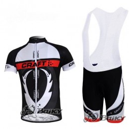 Craft Pro Team Radtrikot Kurzarm Kurz Trägerhose Kits Schwarz Weiß