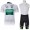 Europcar Pro Team Vendee Fahrradbekleidung Satz Fahrradtrikot Kurzarm Trikot und Kurz Trägerhose Weiß