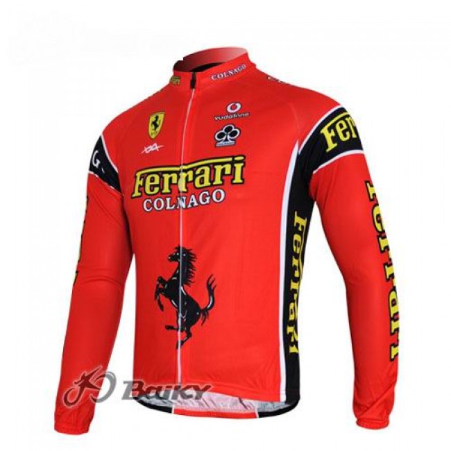 Ferrari Colnago Pro Team Fahrradtrikot Langarm Rot Ferrari Colnago Pro Team Fahrradtrikot Langarm Rot