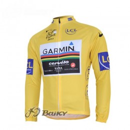 Garmin Cervelo Pro Team Fahrradtrikot Langarm Gelb Garmin Cervelo Pro Team Fahrradtrikot Langarm Gelb