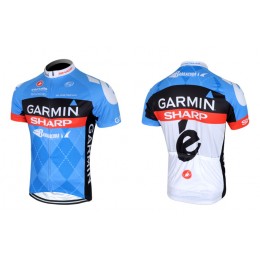 2013 Garmin Sharp Barracuda Cervelo Fahrradbekleidung Satz Fahrradtrikot Kurzarm Trikot und Kurz Trägerhose Blau