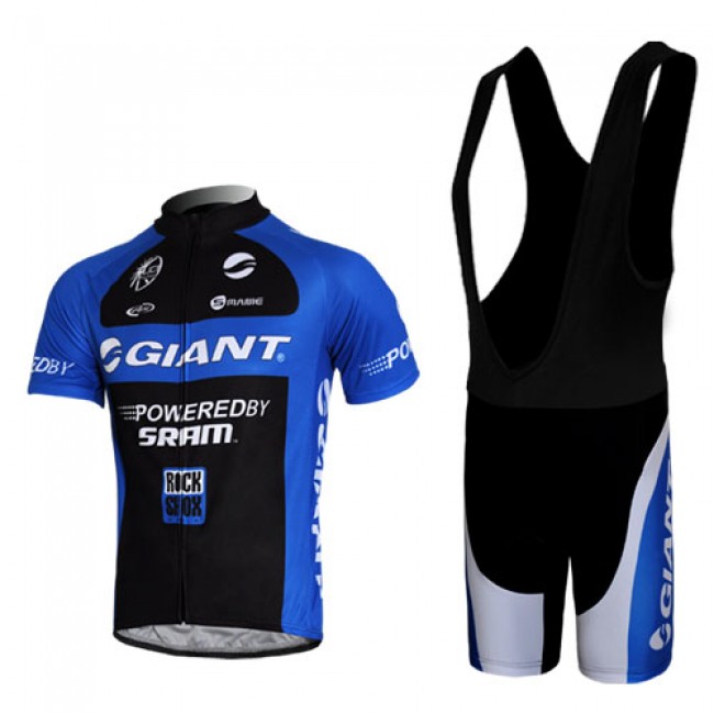 Giant Sram Pro Team Radtrikot Kurzarm Kurz Trägerhose Kits Schwarz Blau Giant Sram Pro Team Radtrikot Kurzarm Kurz Trägerhose Kits Schwarz Blau