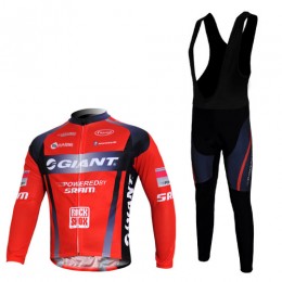 Giant Sram Pro Team Fahrradbekleidung Radtrikot Satz Langarm und Lange Trägerhose Rot Schwarz Giant Sram Pro Team Fahrradbekleidung Radtrikot Satz Langarm und Lange Trägerhose Rot Schwarz