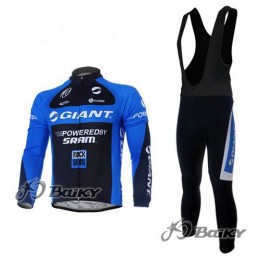 Giant Sram Pro Team Fahrradbekleidung Radtrikot Satz Langarm und Lange Trägerhose Schwarz Blau Giant Sram Pro Team Fahrradbekleidung Radtrikot Satz Langarm und Lange Trägerhose Schwarz Blau