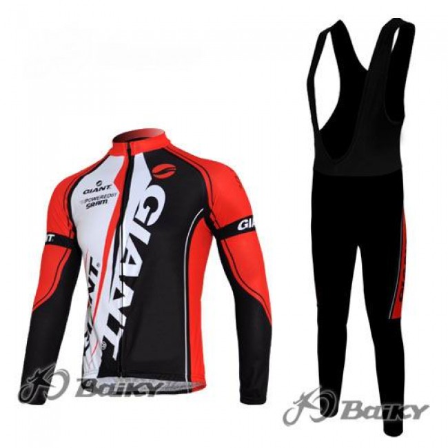 Giant Sram Pro Team Fahrradbekleidung Radtrikot Satz Langarm und Lange Trägerhose Rot Weiß Schwarz Giant Sram Pro Team Fahrradbekleidung Radtrikot Satz Langarm und Lange Trägerhose Rot Weiß Schwarz
