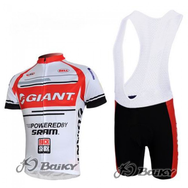 Giant Sram Pro Team Radtrikot Kurzarm Kurz Trägerhose Kits Rot Weiß Giant Sram Pro Team Radtrikot Kurzarm Kurz Trägerhose Kits Rot Weiß