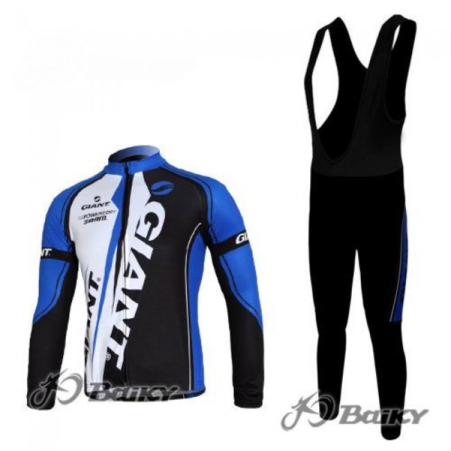Giant Sram Pro Team Fahrradbekleidung Radtrikot Satz Langarm und Lange Trägerhose Blau Weiß Schwarz Giant Sram Pro Team Fahrradbekleidung Radtrikot Satz Langarm und Lange Trägerhose Blau Weiß Schwarz
