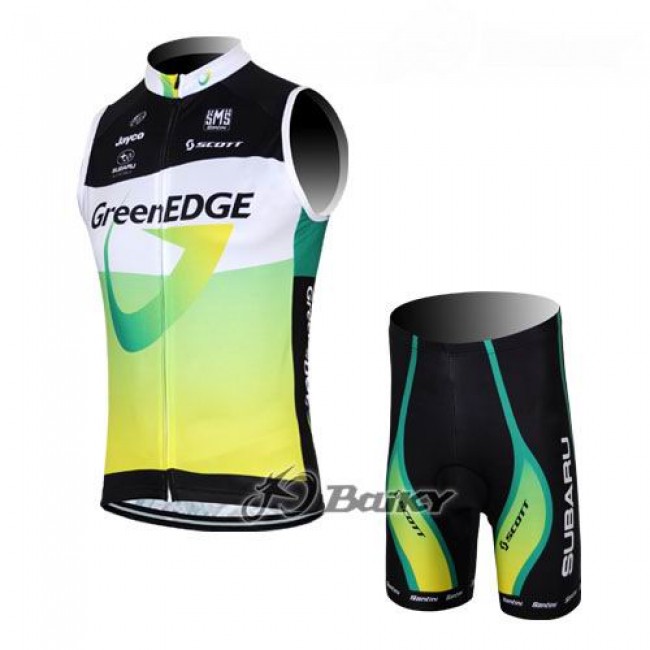2012 Green Edge ärmelloses TrikotRadbekleidung Radtrikot Kurzarm und Fahrradhosen Kurz Grün 2012 Green Edge ärmelloses TrikotRadbekleidung Radtrikot Kurzarm und Fahrradhosen Kurz Grün