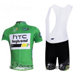 HTC-Highroad Pro Team Radtrikot Kurzarm Kurz Trägerhose Kits Grün HTC-Highroad Pro Team Radtrikot Kurzarm Kurz Trägerhose Kits Grün
