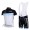 Leopard Trek Pro Team Fahrradbekleidung Satz Fahrradtrikot Kurzarm Trikot und Kurz Trägerhose Schwarz Blau Weiß