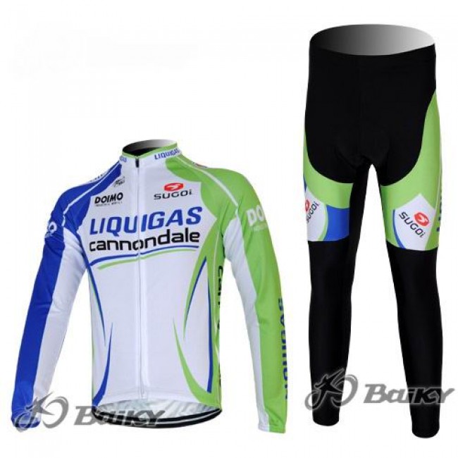 Liquigas Cannondale Pro Team Fahrradbekleidung Radtrikot Satz Langarm und Lange Fahrradhose Grün Weiß Liquigas Cannondale Pro Team Fahrradbekleidung Radtrikot Satz Langarm und Lange Fahrradhose Grün Weiß