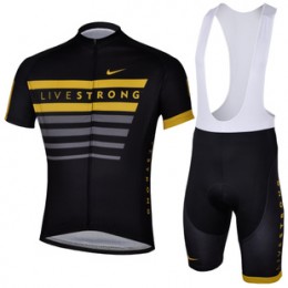 2013 Livestrong Fahrradbekleidung Satz Fahrradtrikot Kurzarm Trikot und Kurz Trägerhose Schwarz Gelb 2013 Livestrong Fahrradbekleidung Satz Fahrradtrikot Kurzarm Trikot und Kurz Trägerhose Schwarz Gelb