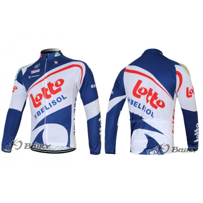 Lotto Belisol Fahrradbekleidung Radtrikot Satz Langarm und Lange Trägerhose Weiß Blau Lotto Belisol Fahrradbekleidung Radtrikot Satz Langarm und Lange Trägerhose Weiß Blau