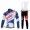 Lotto Belisol Fahrradbekleidung Radtrikot Satz Langarm und Lange Trägerhose Weiß Blau