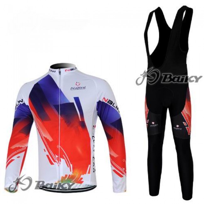 Nalini Pro Team Fahrradbekleidung Radtrikot Satz Langarm und Lange Trägerhose Rot Weiß Nalini Pro Team Fahrradbekleidung Radtrikot Satz Langarm und Lange Trägerhose Rot Weiß