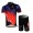 Nalini Pro Team Radbekleidung Radtrikot Kurzarm und Fahrradhosen Kurz Rot Schwarz