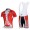 Nalini Pro Team Fahrradbekleidung Satz Fahrradtrikot Kurzarm Trikot und Kurz Trägerhose Rot