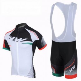 2013 Northwave Fahrradbekleidung Satz Fahrradtrikot Kurzarm Trikot und Kurz Trägerhose Weiß Rot