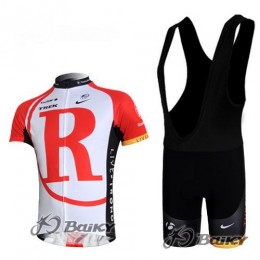 RadioShack Trek Pro Team Fahrradbekleidung Satz Fahrradtrikot Kurzarm Trikot und Kurz Trägerhose Rot Weiß