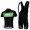 SKY Pro Team Fahrradbekleidung Satz Fahrradtrikot Kurzarm Trikot und Kurz Trägerhose Schwarz Grün