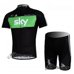 SKY Pro Team Radbekleidung Radtrikot Kurzarm und Fahrradhosen Kurz Schwarz Grün SKY Pro Team Radbekleidung Radtrikot Kurzarm und Fahrradhosen Kurz Schwarz Grün