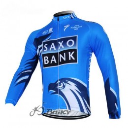 Saxo Bank Sungard Pro Team Fahrradtrikot Langarm Blau Schwarz Saxo Bank Sungard Pro Team Fahrradtrikot Langarm Blau Schwarz