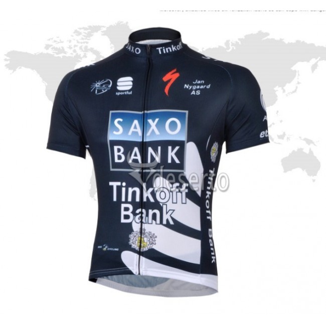 2013 Saxo Bank Tinkoff Pro Team Radtrikot Kurzarm Dunkel Blau 2013 Saxo Bank Tinkoff Pro Team Radtrikot Kurzarm Dunkel Blau