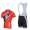 2013 Scott Racing Fahrradbekleidung Satz Fahrradtrikot Kurzarm Trikot und Kurz Trägerhose Rot Schwarz