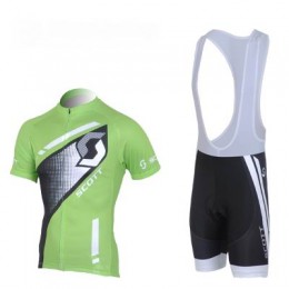 2013 Scott Racing Fahrradbekleidung Satz Fahrradtrikot Kurzarm Trikot und Kurz Trägerhose Grün Schwarz 2013 Scott Racing Fahrradbekleidung Satz Fahrradtrikot Kurzarm Trikot und Kurz Trägerhose Grün Schwarz