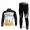Specialized Livestrong Fahrradbekleidung Radtrikot Satz Langarm und Lange Fahrradhose Weiß Schwarz Gelb