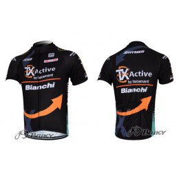 2012 TX active bianchi Pro Team Radtrikot Kurzarm Schwarz
