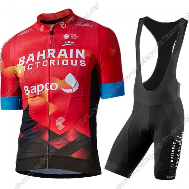 Profiteams Bahrain Victorious 2021 Fahrradbekleidung Satz Radtrikot Kurzarm+Radho Profiteams Bahrain Victorious 2021 Fahrradbekleidung Satz Radtrikot Kurzarm+Radho