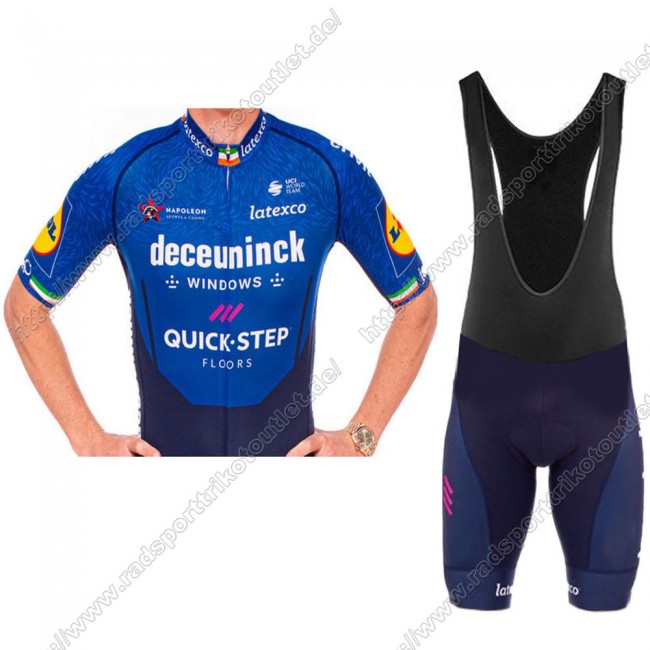 Profiteams Deceuninck quick step Irish 2021 Radbekleidung Satz Trikot Kurzarm+Trägerhosen Set Outl Profiteams Deceuninck quick step Irish 2021 Radbekleidung Satz Trikot Kurzarm+Trägerhosen Set Outl