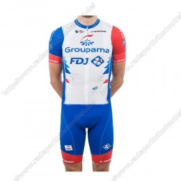 Profiteams Groupama Fdj 2021 Fahrradbekleidung Satz Radtrikot Kurzarm+Radho