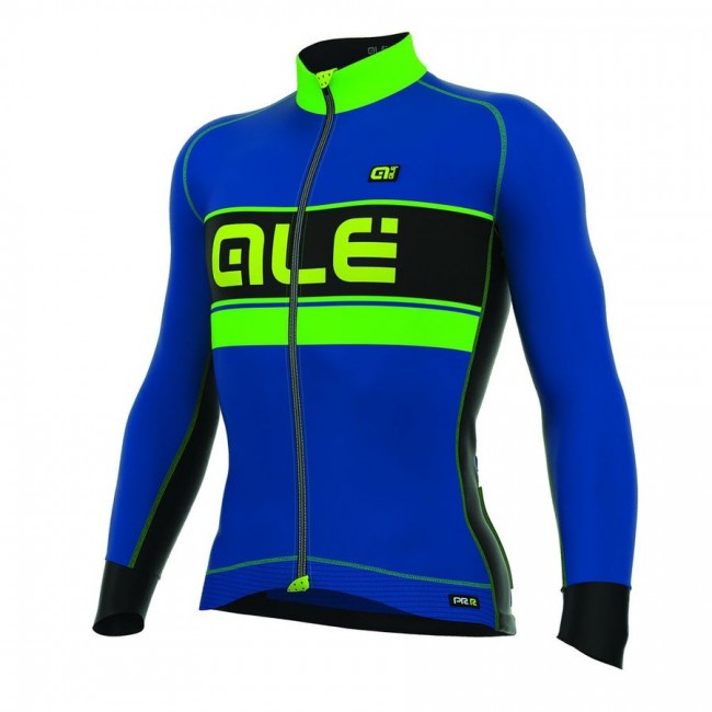 2016 ALE BERING Radtrikot Langarm-BLAU Grün FLUO 2016 ALE BERING Radtrikot Langarm-BLAU Grün FLUO
