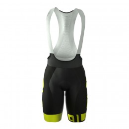 2016 Ale Graphics PRR Arcobaleno schwarz gelbs Fluo Fahrradbekleidung Kurz Trägerhose