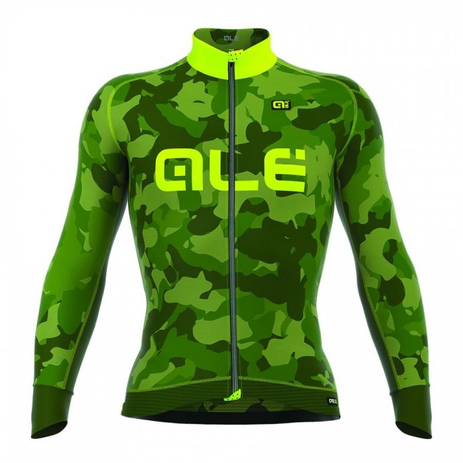 2016 ALE CAMO Radtrikot Langarm-Grün GELB FLUO 2016 ALE CAMO Radtrikot Langarm-Grün GELB FLUO