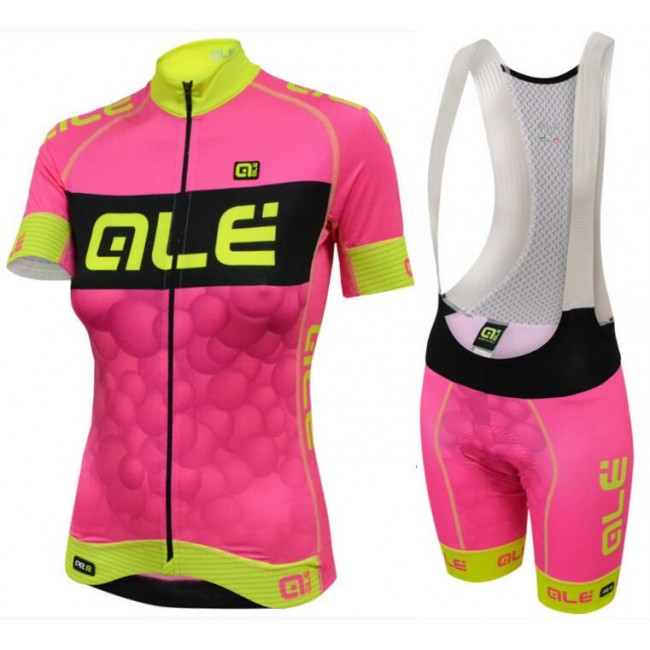2016 Damen Ale Graphics PRR New Bubbles Pink Fahrradbekleidung Satz Fahrradtrikot Kurzarm Trikot und Kurz Trägerhose 2016 Damen Ale Graphics PRR New Bubbles Pink Fahrradbekleidung Satz Fahrradtrikot Kurzarm Trikot und Kurz Trägerhose