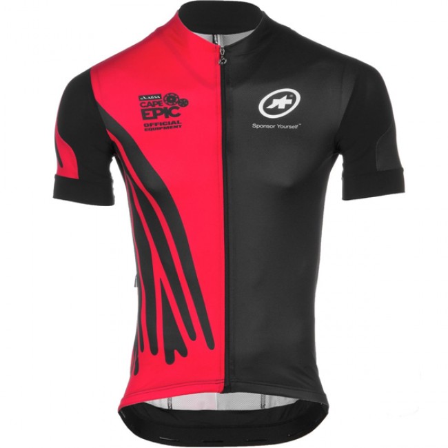 2016 Assos schwarz rot Radtrikot Kurzarm 2016 Assos schwarz rot Radtrikot Kurzarm