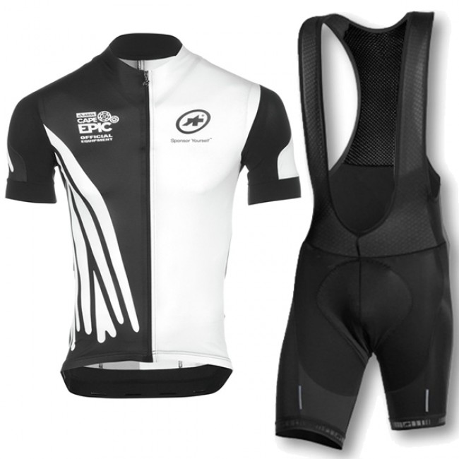 2016 Assos Weiß Schwarz Fahrradbekleidung Radtrikot und Trägerhosen Set 2016 Assos Weiß Schwarz Fahrradbekleidung Radtrikot und Trägerhosen Set