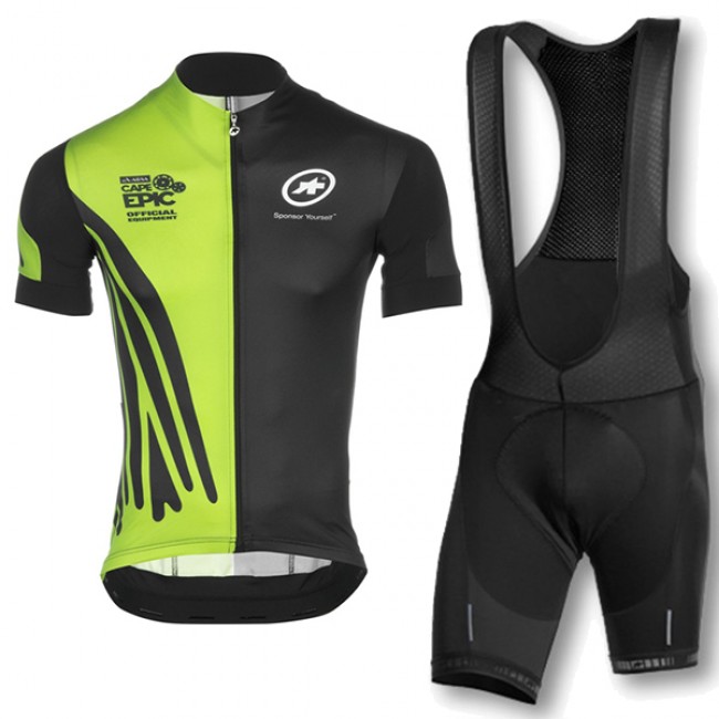 2016 Assos Grün Schwarz Fahrradbekleidung Radtrikot und Trägerhosen Set 2016 Assos Grün Schwarz Fahrradbekleidung Radtrikot und Trägerhosen Set