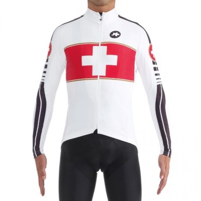 2016 Assos Weiß Fahrradtrikot Langarm 2016 Assos Weiß Fahrradtrikot Langarm