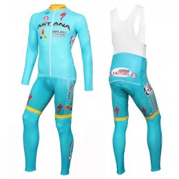 2016 Astana Pro Team Fahrradbekleidung Satz Radtrikot Langarm+Lang Trägerhose 2016 Astana Pro Team Fahrradbekleidung Satz Radtrikot Langarm+Lang Trägerhose