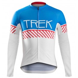 2016 Bontrager Trek Specter Cru Weiß-Blau Radtrikot Langarm 2016 Bontrager Trek Specter Cru Weiß-Blau Radtrikot Langarm