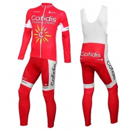 2016 Cofidis Team Fahrradbekleidung Satz Radtrikot Langarm+Lang Trägerhose
