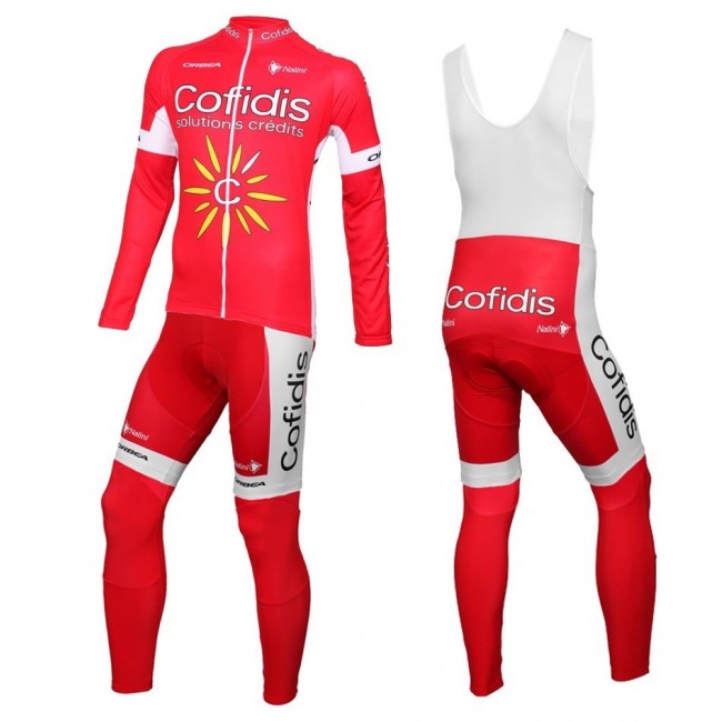 2016 Cofidis Team Fahrradbekleidung Satz Radtrikot Langarm+Lang Trägerhose 2016 Cofidis Team Fahrradbekleidung Satz Radtrikot Langarm+Lang Trägerhose