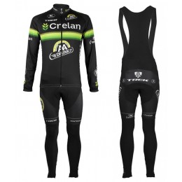 2016 Crelan-AA Drink Schwarz Fahrradbekleidung Satz Radtrikot Langarm+Lang Trägerhose 2016 Crelan-AA Drink Schwarz Fahrradbekleidung Satz Radtrikot Langarm+Lang Trägerhose