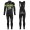 2016 Crelan-AA Drink Schwarz Fahrradbekleidung Satz Radtrikot Langarm+Lang Trägerhose