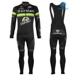 2016 Crelan-AA Drink Schwarz thermisch Fahrradbekleidung Satz Radtrikot Langarm+Lang Trägerhose 2016 Crelan-AA Drink Schwarz thermisch Fahrradbekleidung Satz Radtrikot Langarm+Lang Trägerhose